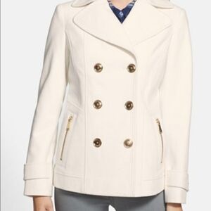 Michael Kors Gorgeous Cream Peacoat Small EUC